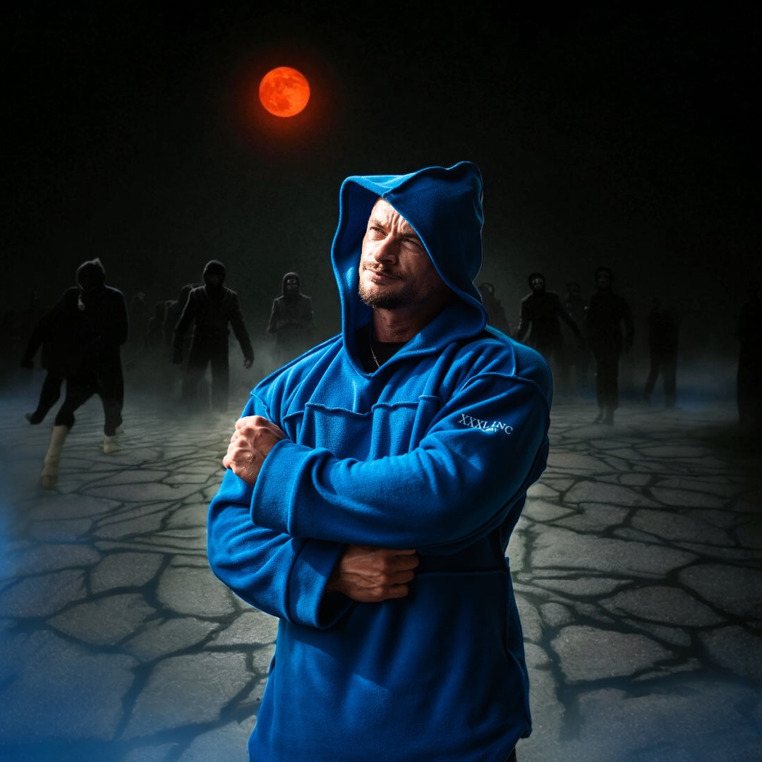 Our Infamous "Sinister" Polar Hoodie - Cobalt blue