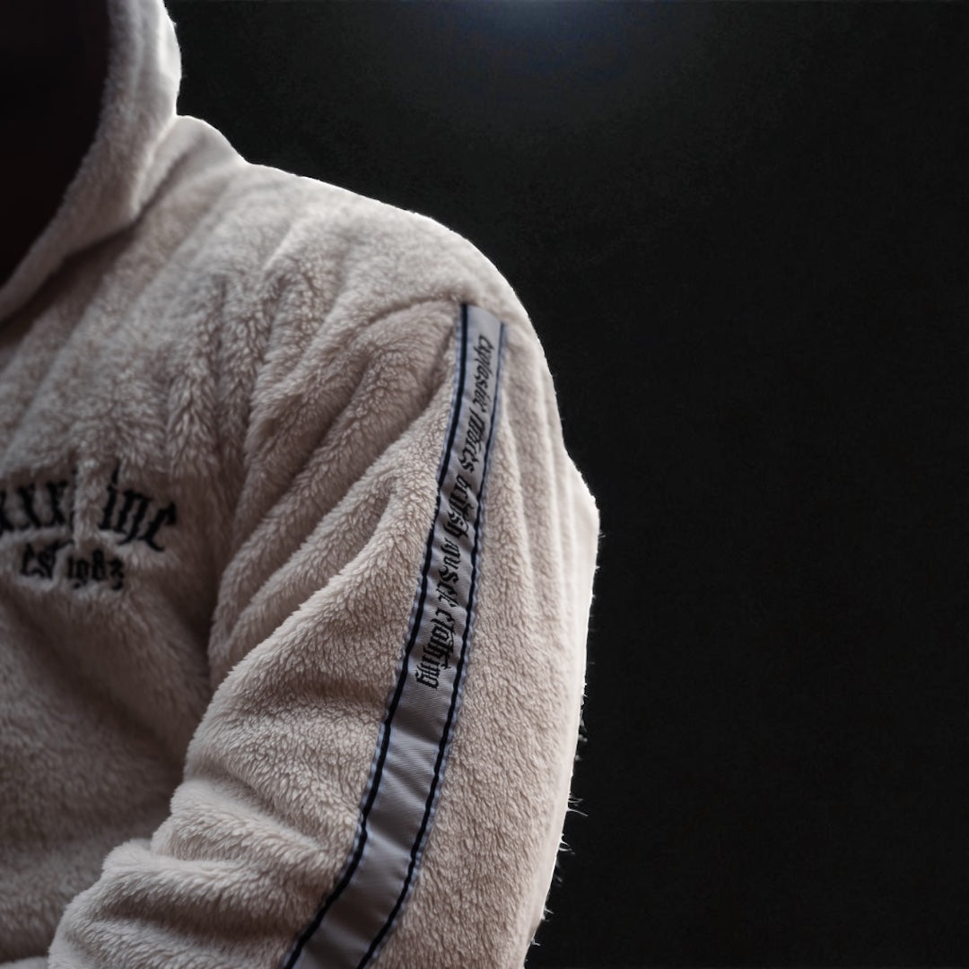 "Ultra Soft" Teddy Fleece Hoodie - Artic White