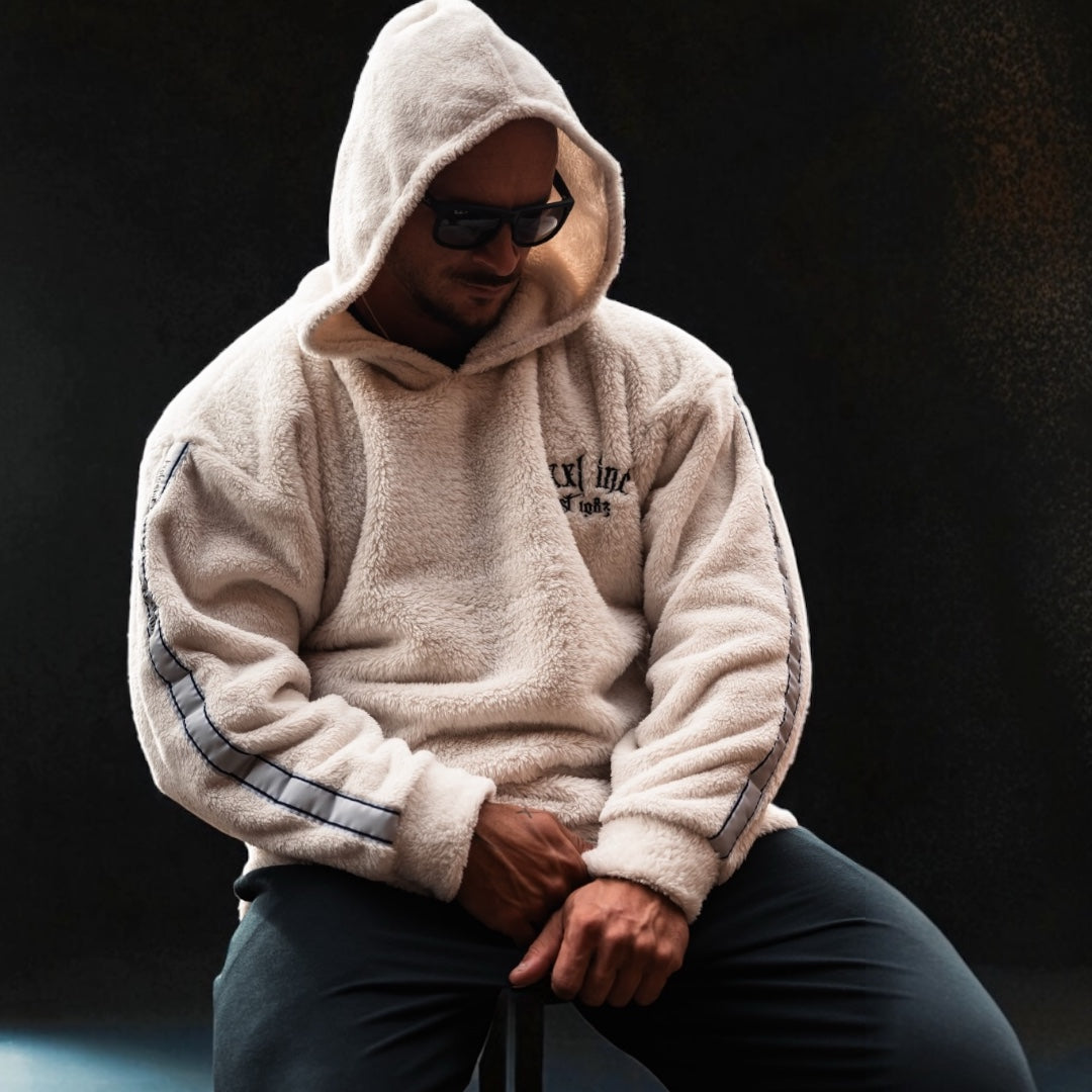"Ultra Soft" Teddy Fleece Hoodie - Artic White