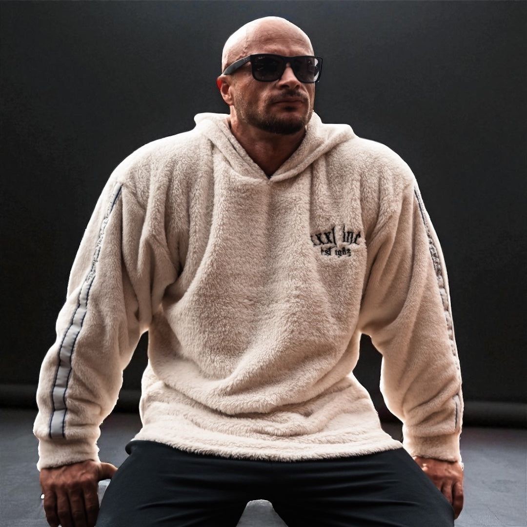 "Ultra Soft" Teddy Fleece Hoodie - Artic White