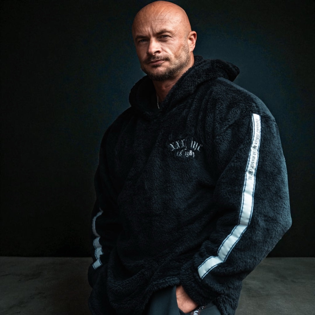 "Ultra Soft" Teddy Fleece Hoodie - Shadow Black