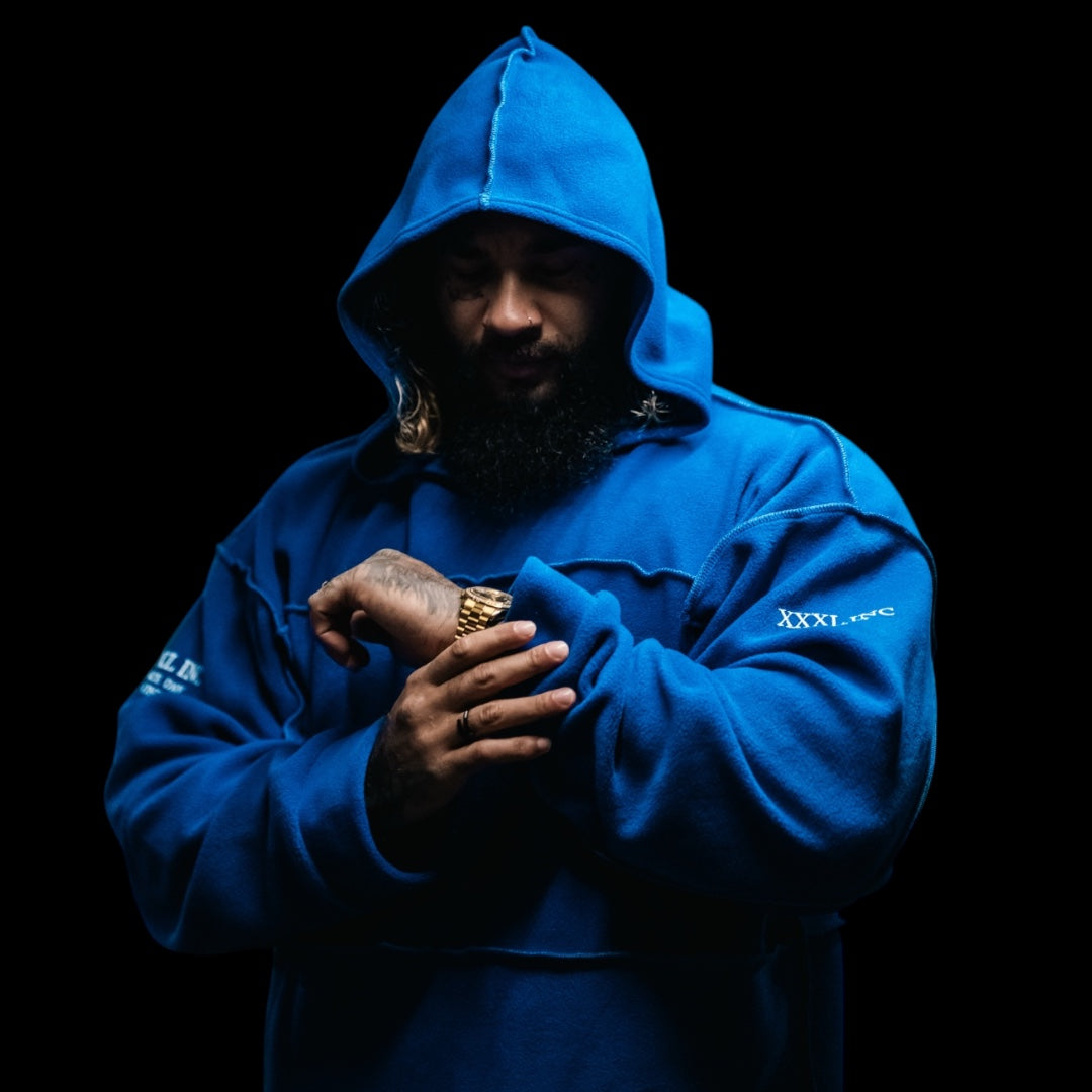 Our Infamous "Sinister" Polar Hoodie - Cobalt blue
