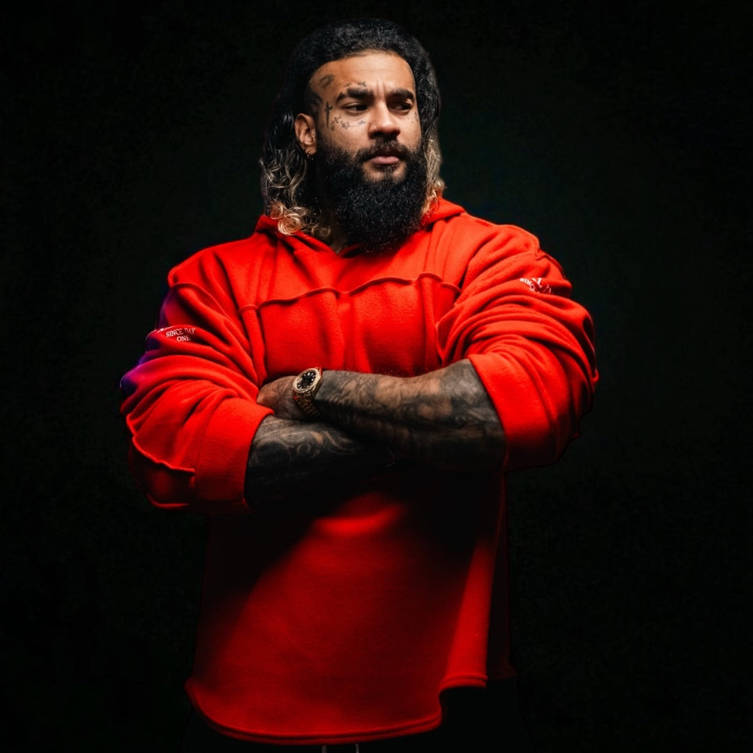 Our Infamous "Sinister" Polar Hoodie - Scarlet