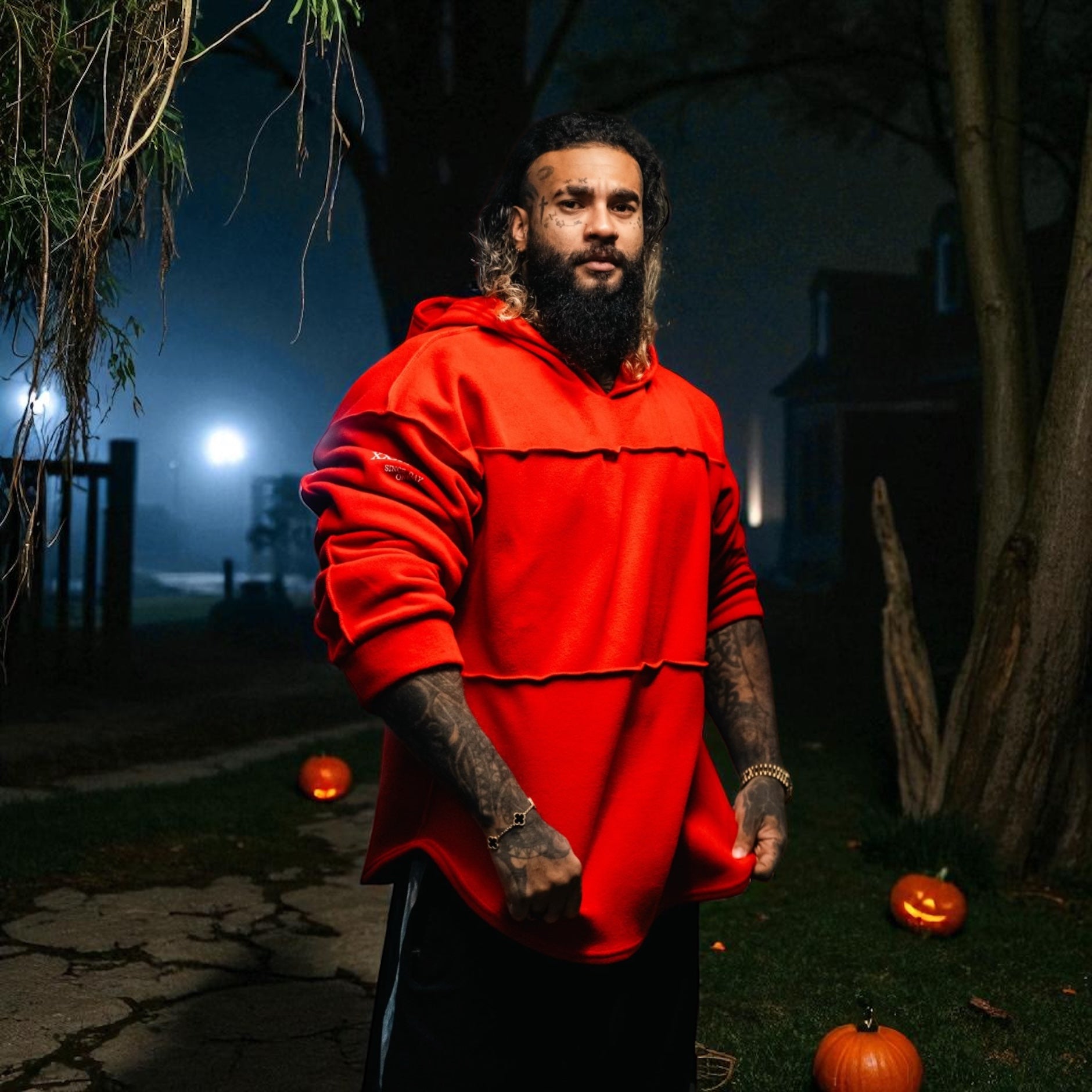 Our Infamous "Sinister" Polar Hoodie - Scarlet