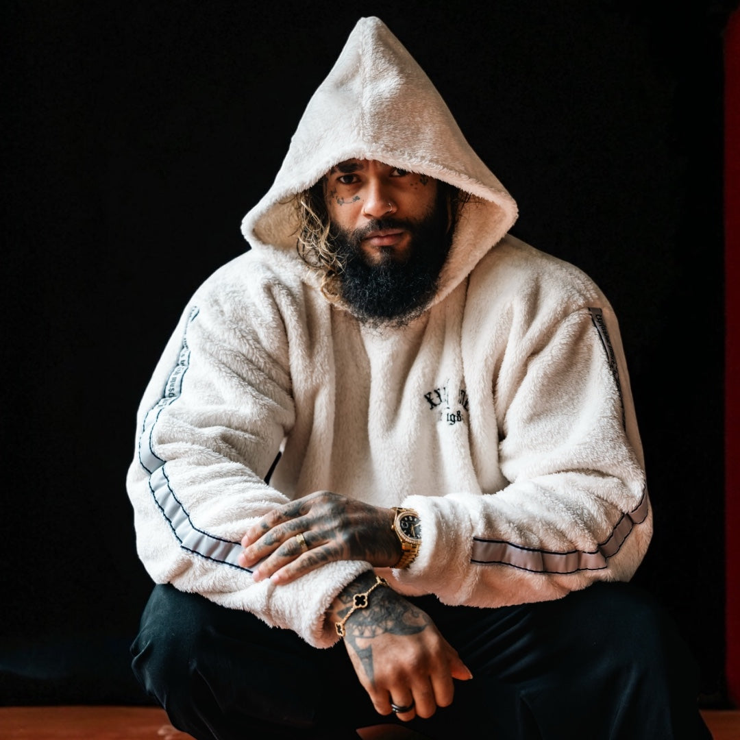 "Ultra Soft" Teddy Fleece Hoodie - Artic White