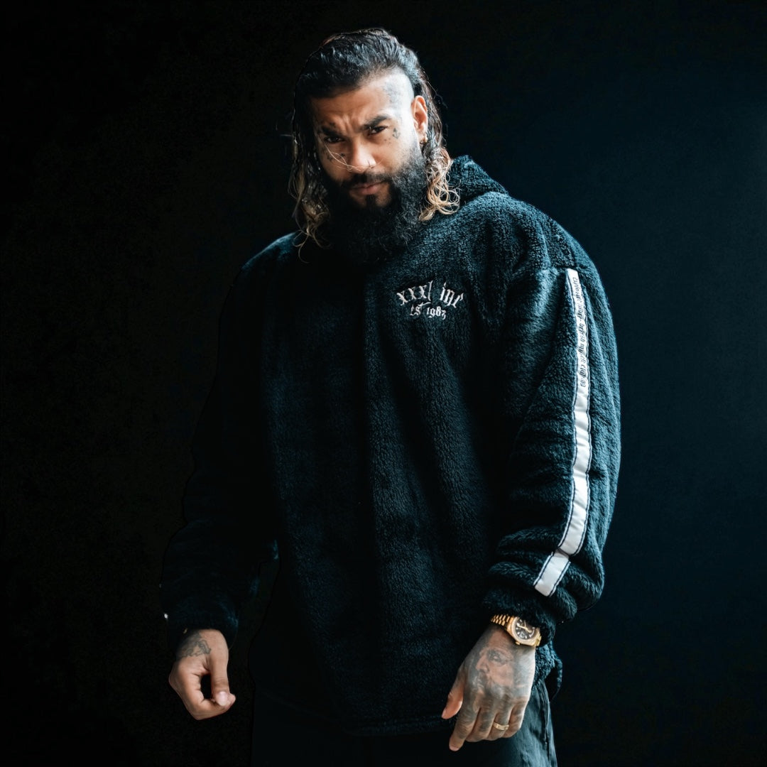 "Ultra Soft" Teddy Fleece Hoodie - Shadow Black