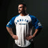 "GYM JUNKIE " Old School Varsity Ragtop - Blue/White
