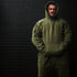 "XXXL INC Applique" Super Heavy 400gsm Hood -Military Green