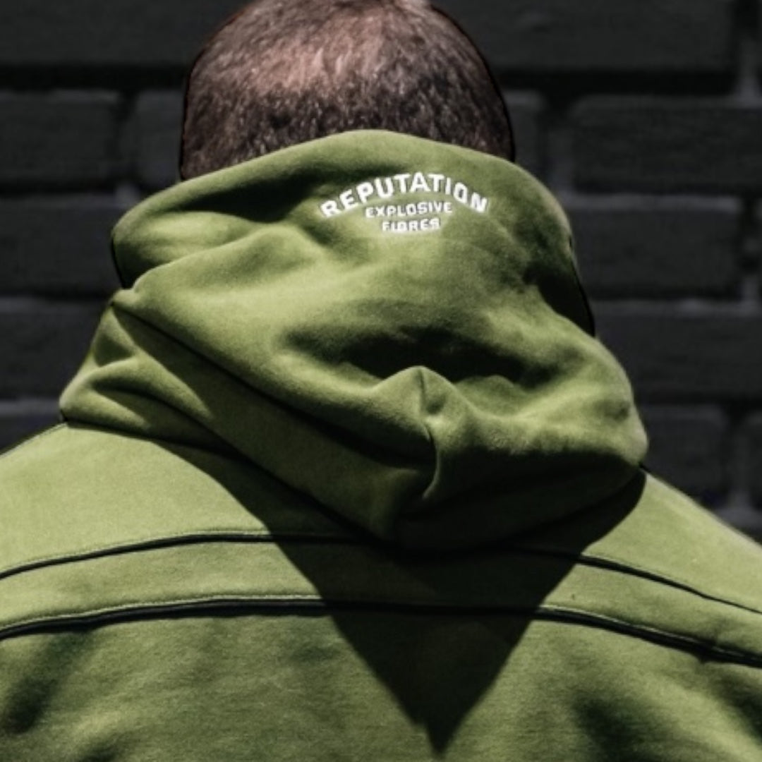 "XXXL INC Applique" Super Heavy 400gsm Hood -Military Green