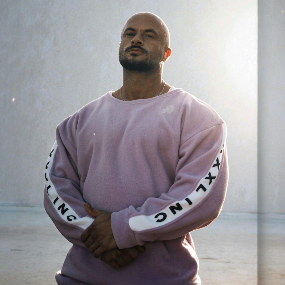 "XXXL INC" Polar contrast Crew Sweat - French Lilac
