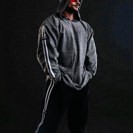 "Victory" 2 stripe Full cut  Pant - Black