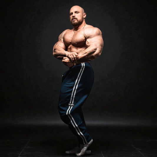 "Victory" 2 stripe Full cut  Pant - Space Blue