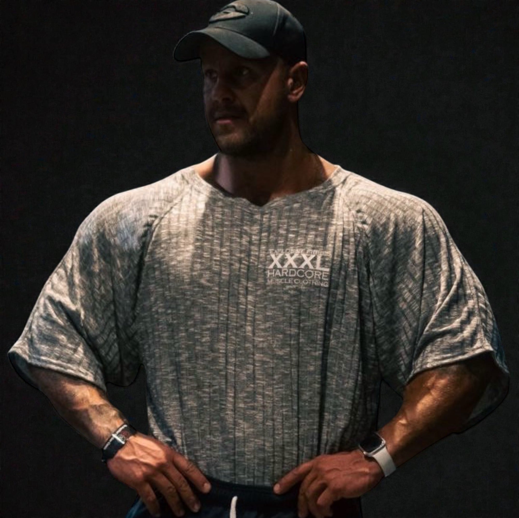 "Classic XXXL Logo" Old School Jumbo Rib Ragtop - Cinder Grey