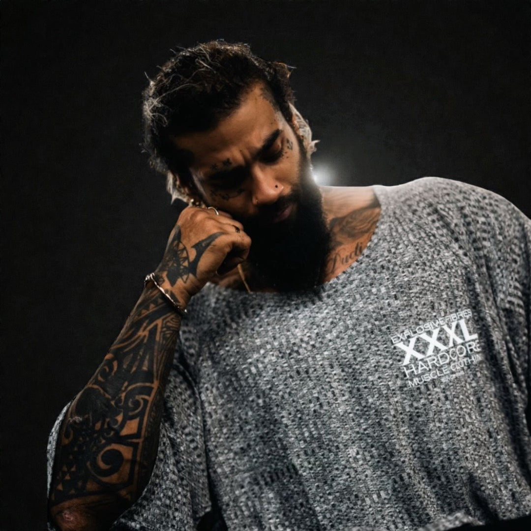 "Classic XXXL Logo" Old School Jumbo Rib Ragtop - Cinder Grey