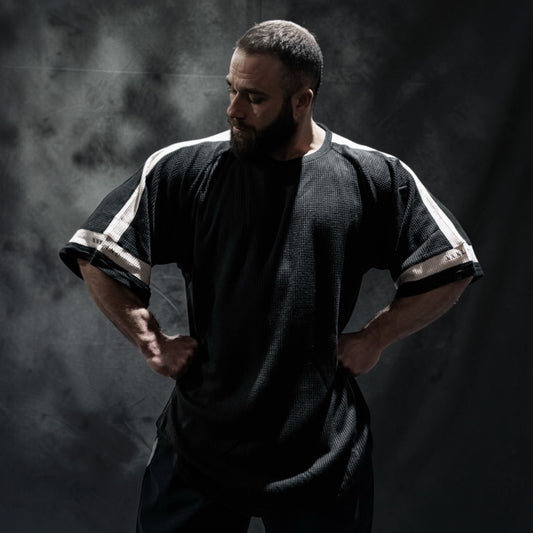 "Low key XXXL INC " Waffle Ragtop - Black