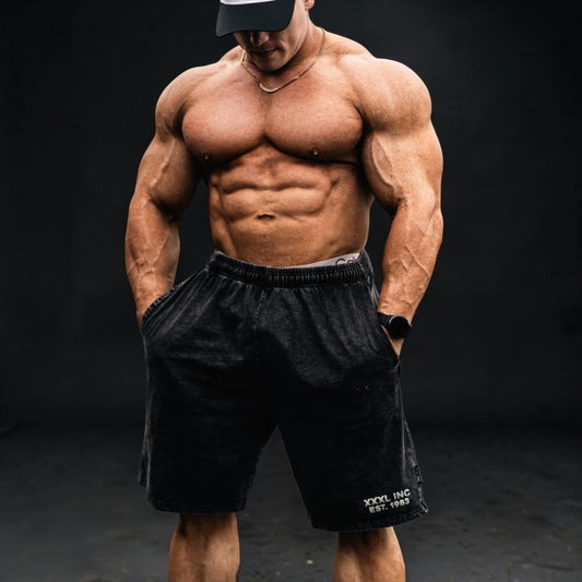 Stone Washed Shorts - Black