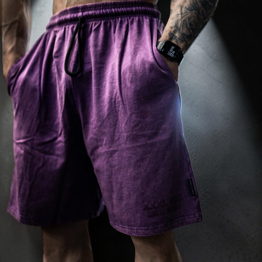 Stone Washed Shorts - Magenta
