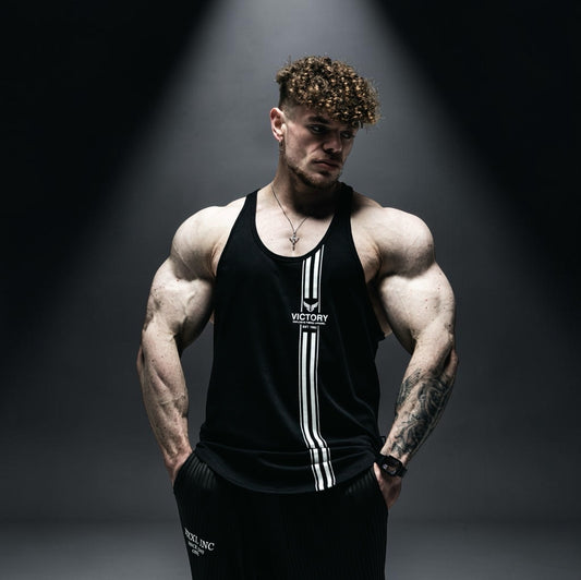 "Victory Retro" Classic Muscle Vest - Black