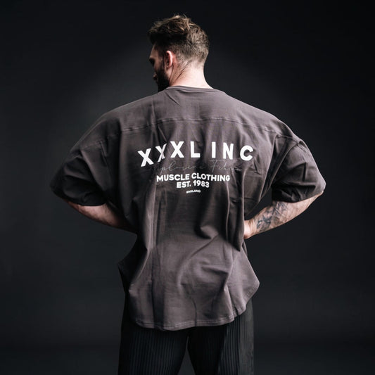 "XXXL INC" French Terry Rag Top - Pewter Grey