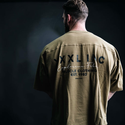"XXXL INC" French Terry Rag Top - Khaki Olive