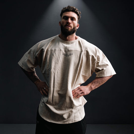 "XXXL INC" French Terry Rag Top - Oatmeal