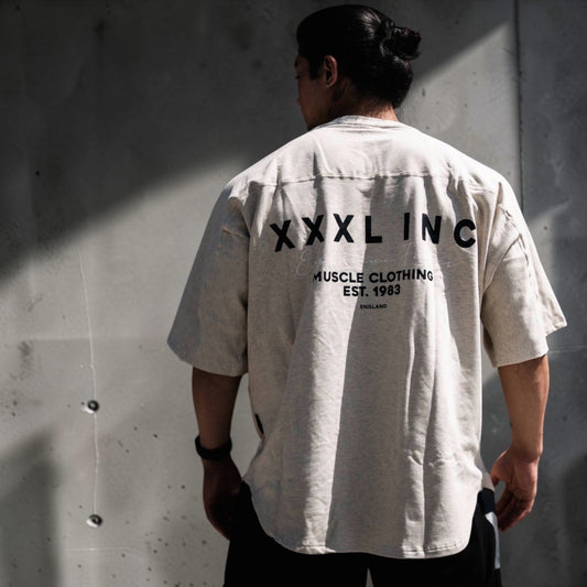 "XXXL INC" French Terry Rag Top - Oatmeal