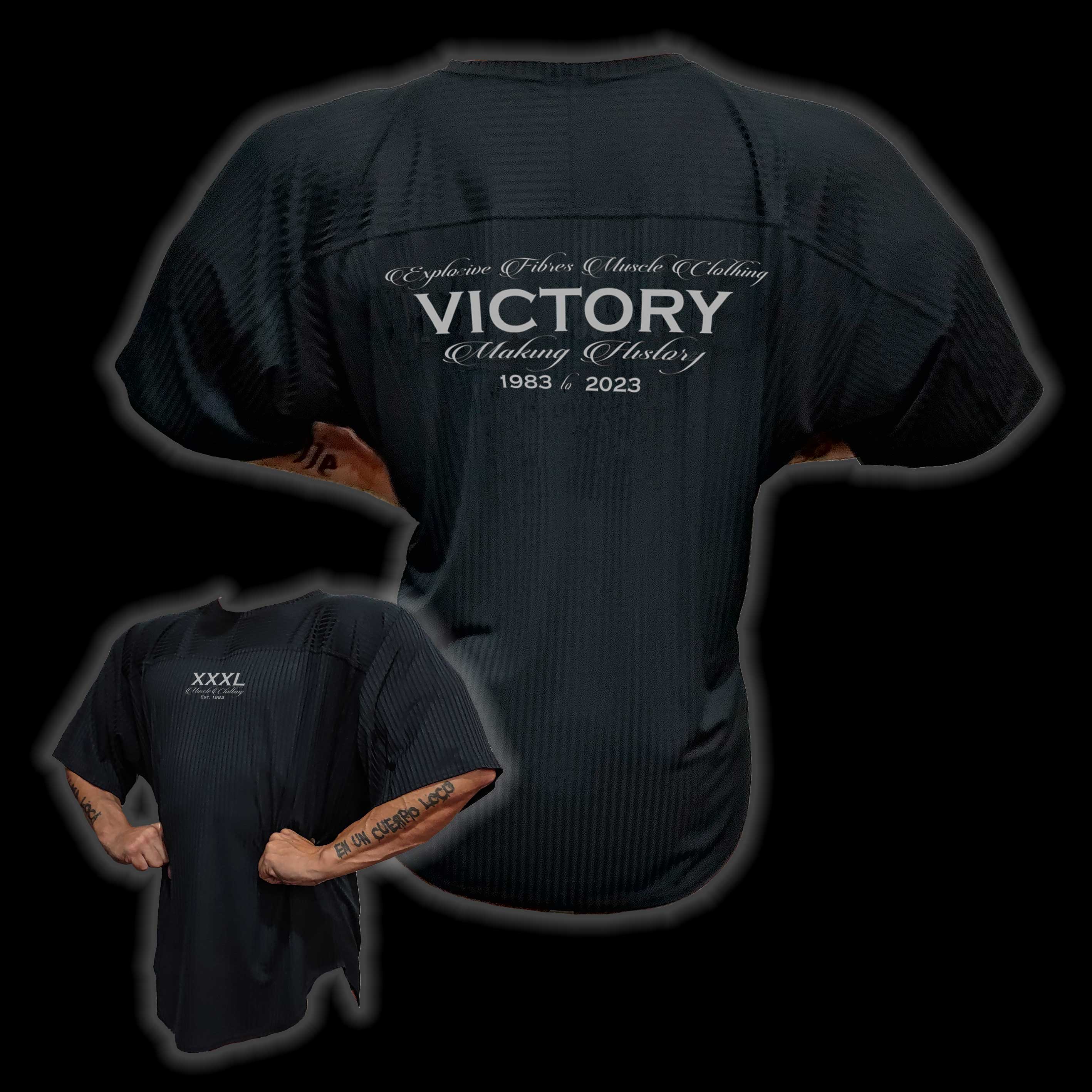 "Victory Anniversary Logo" Training Rag Top - Black
