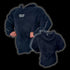 "Classic XXXL INC Embroidery" - Sherpa Taped Hoodie - Solid Navy Blue