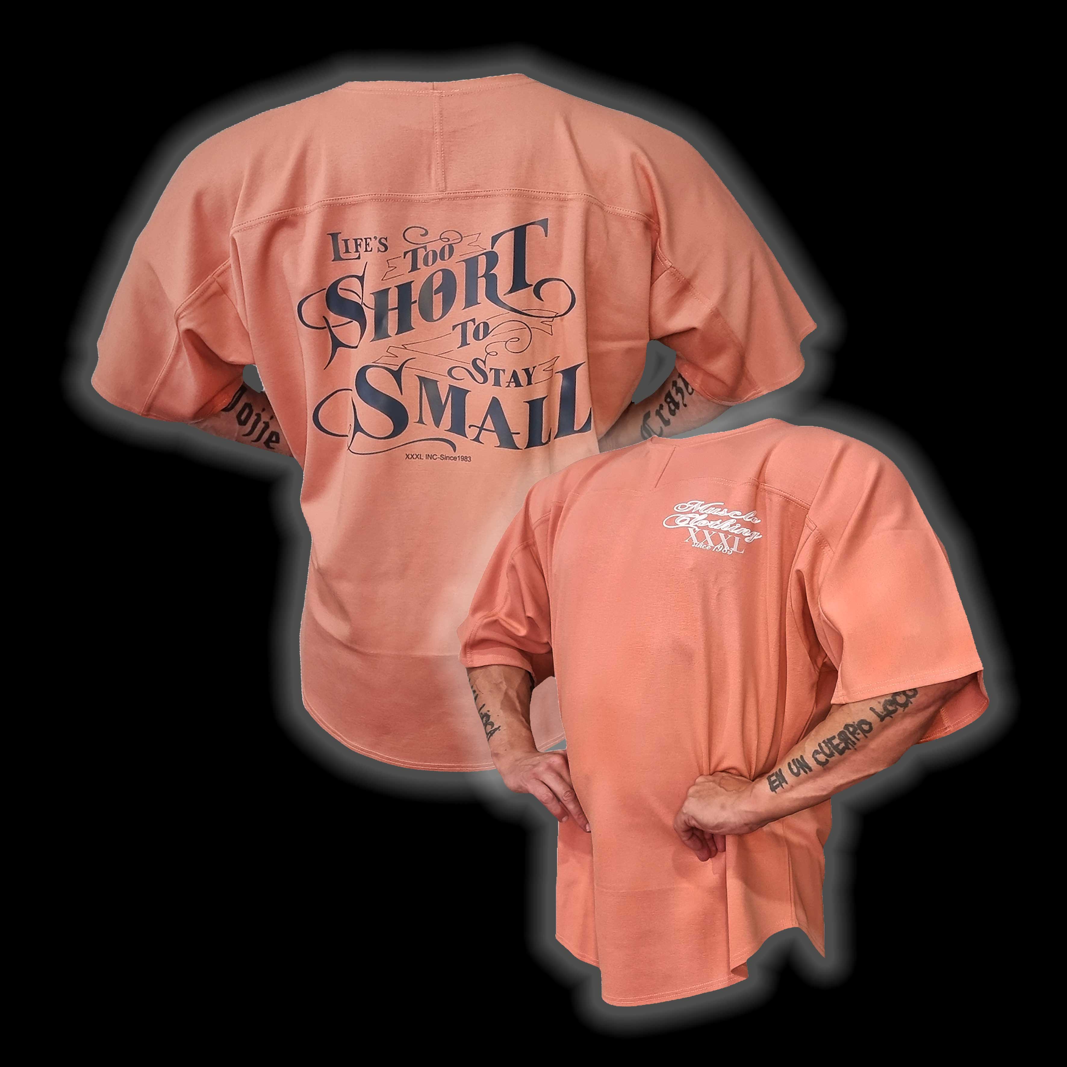 "Life's Too Short To Stay Small" Ponty Ragtop - Peach Pink