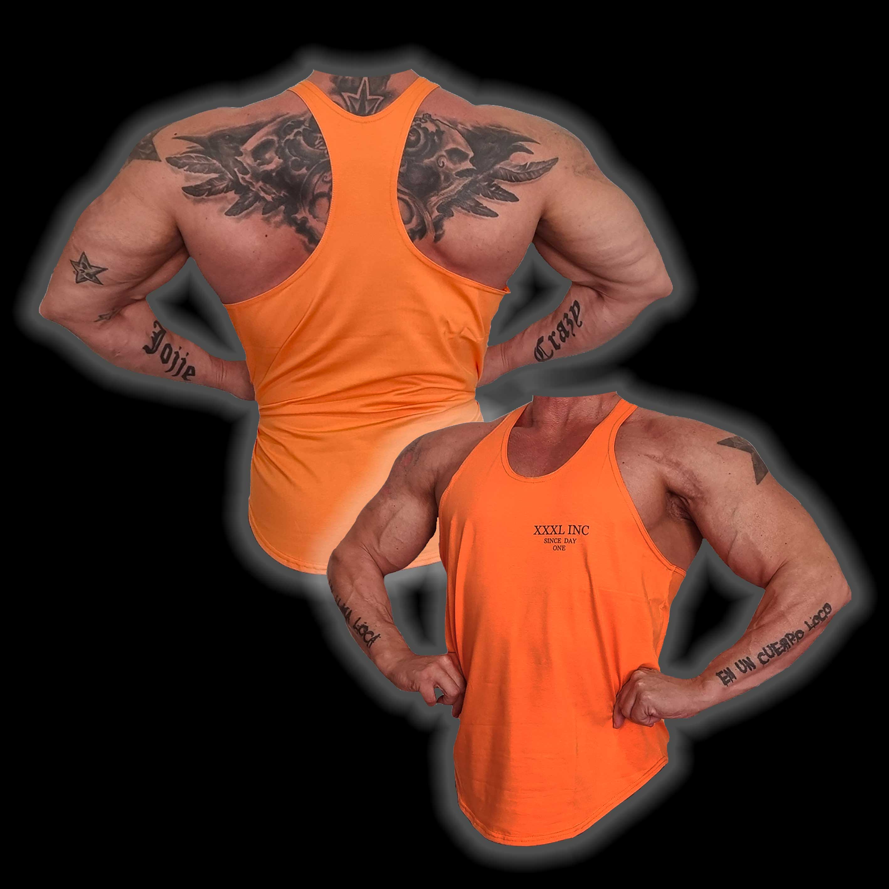 "XXXL Inc" Classic Muscle Vest - Sunburst Orange