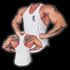 "XXLX Logo" Classic Muscle Vest - Baseball Stripe White