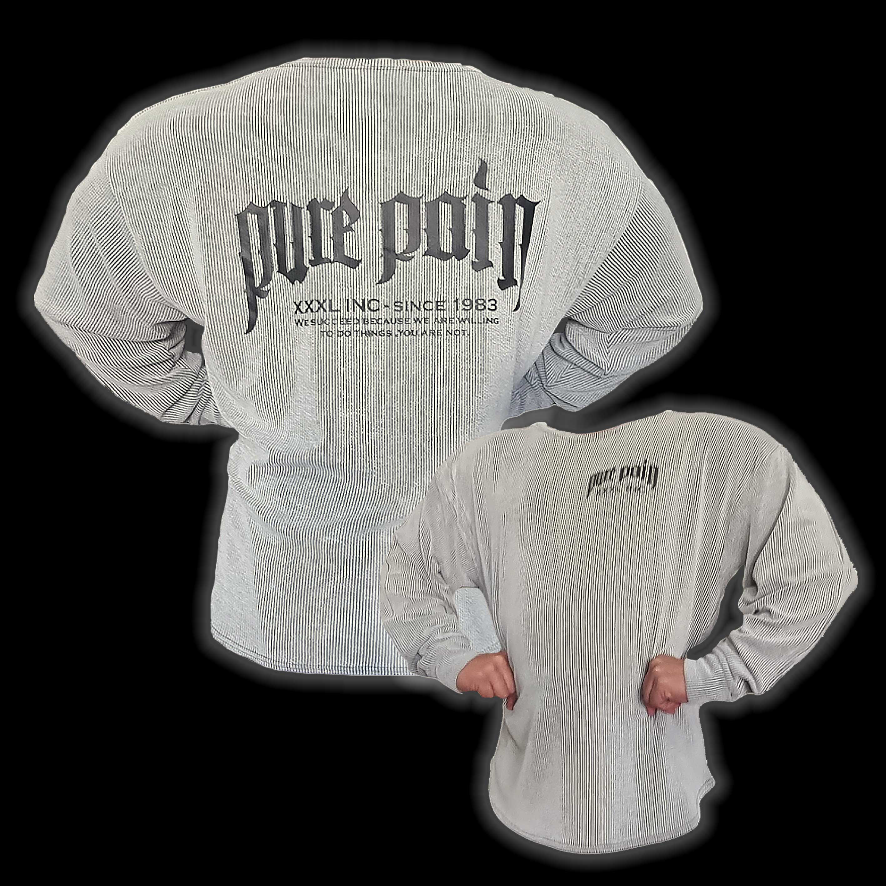 "Pure Pain" Crew Neck Sweatshirt- Cream