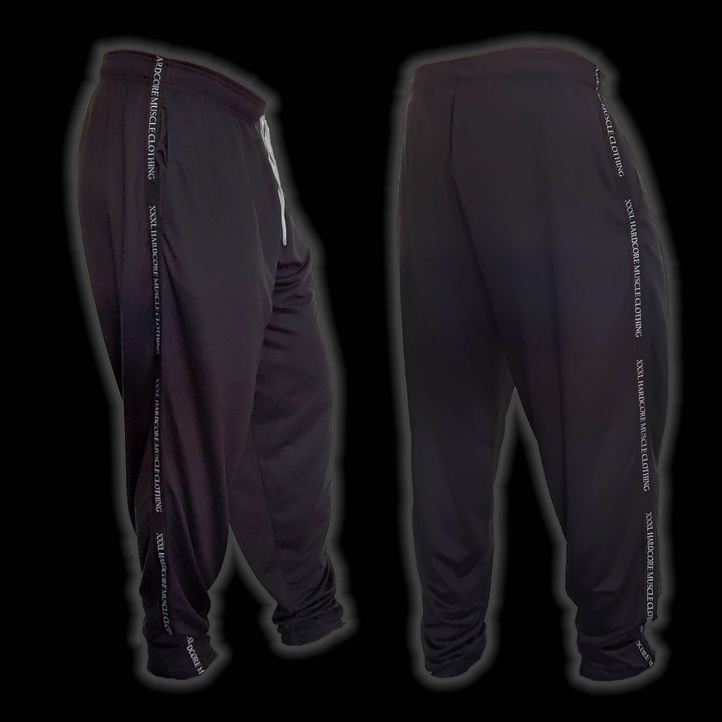 Full Cut Taped Trackie Pants - Graphite Black