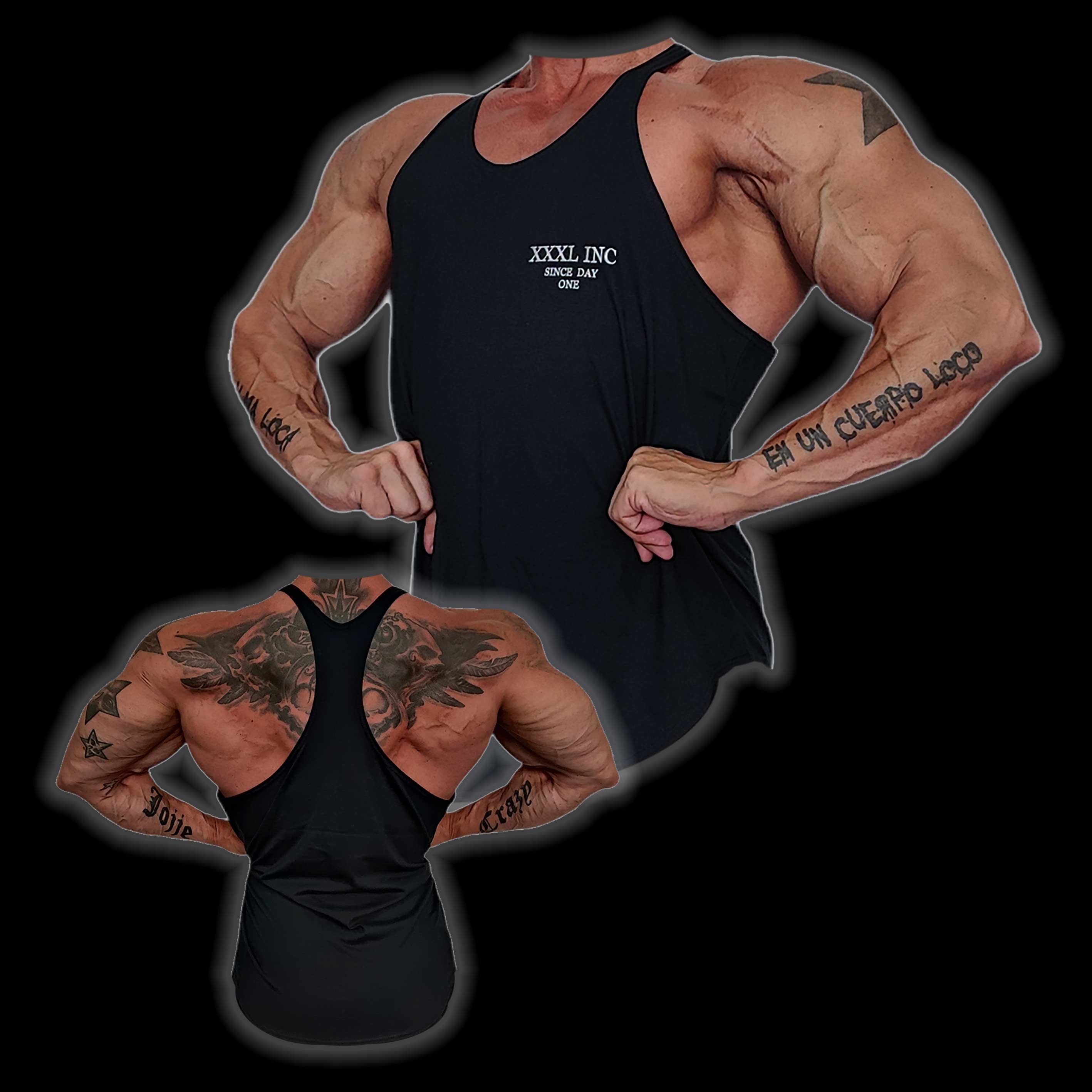 "XXXL Inc" Classic Muscle Vest - Black